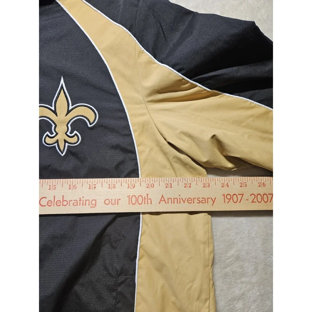New Orleans Saints NFL‎ G-III Full Zip Jacket Men's M Black Gold Windbreaker